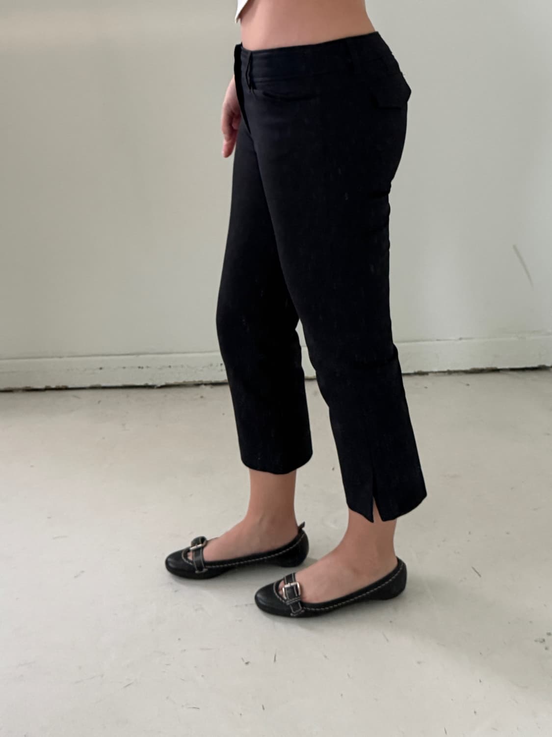 일본빈티지 블랙 카프리팬츠 상품이미지3