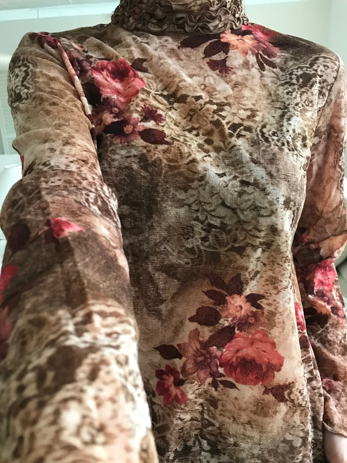 vintage flower pattern top 상품이미지4