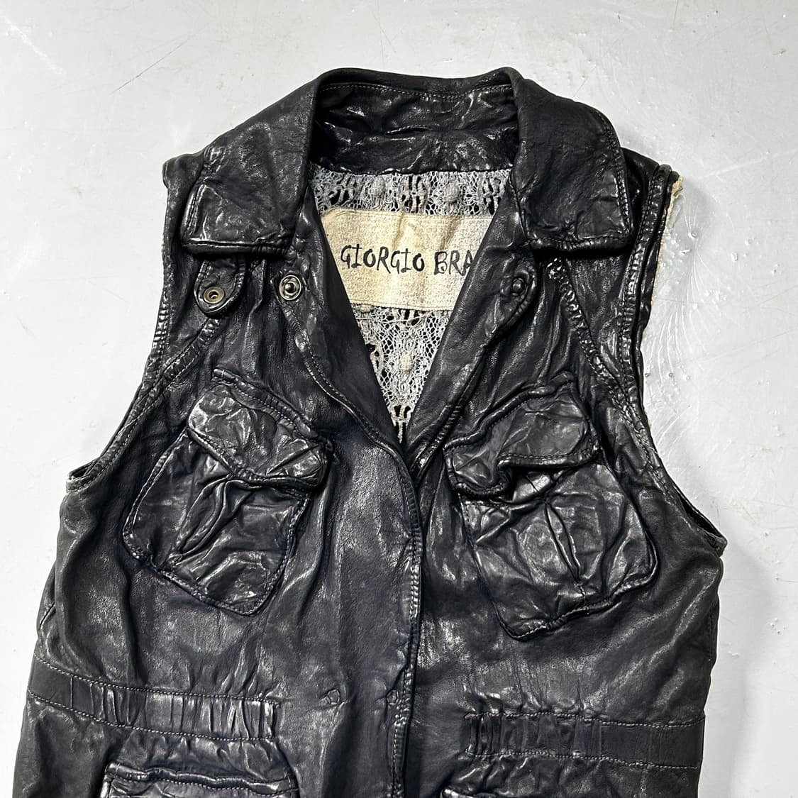 Giorgio Brato Real Leather Vest  상품이미지4