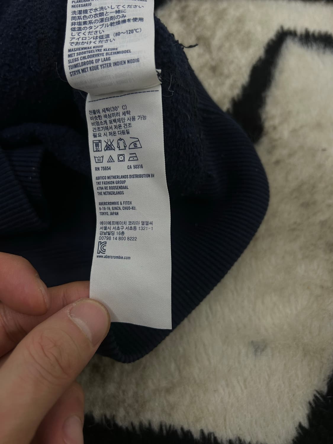 [실측XS]아베크롬비 스펠아웃 후드/네이비/기모 상품이미지6