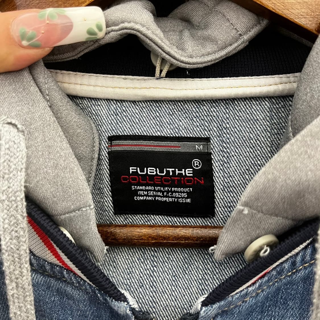 푸부 FUBU 올드스쿨 Y2K 키치 패치워크 데님 후드집업 K0175 상품이미지6