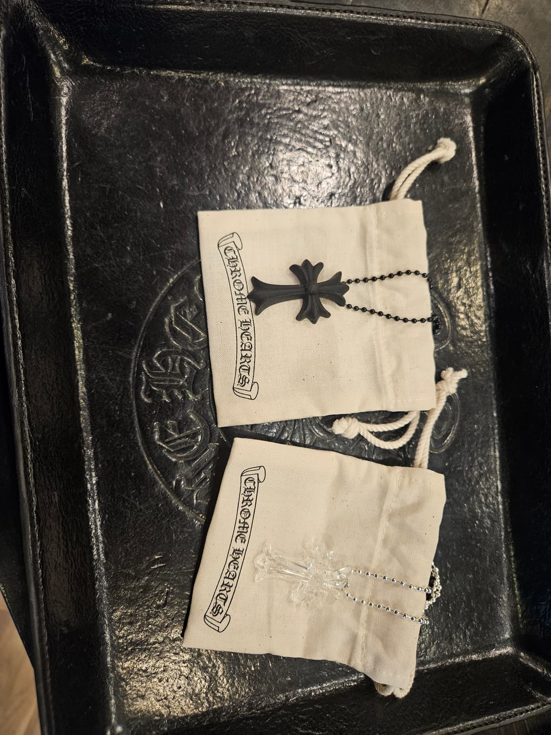 실리콘 크롬하츠 목걸이 블랙 & 투명 상품이미지1