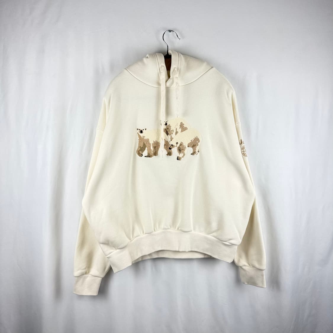 M) 지프 우먼스 폴라베어 자수 기모 루즈핏 후드티 상품이미지2