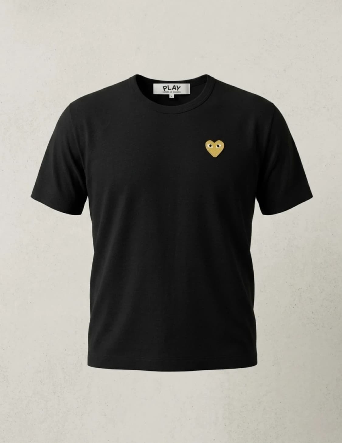 꼼데가르송 골드와펜 하트 블랙 /화이트/반팔티 상품이미지1