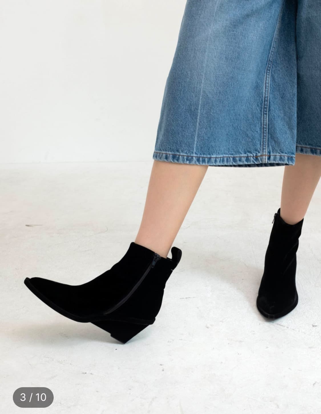 MM6 Maison Margiela 벨벳 앵클 부츠 상품이미지5