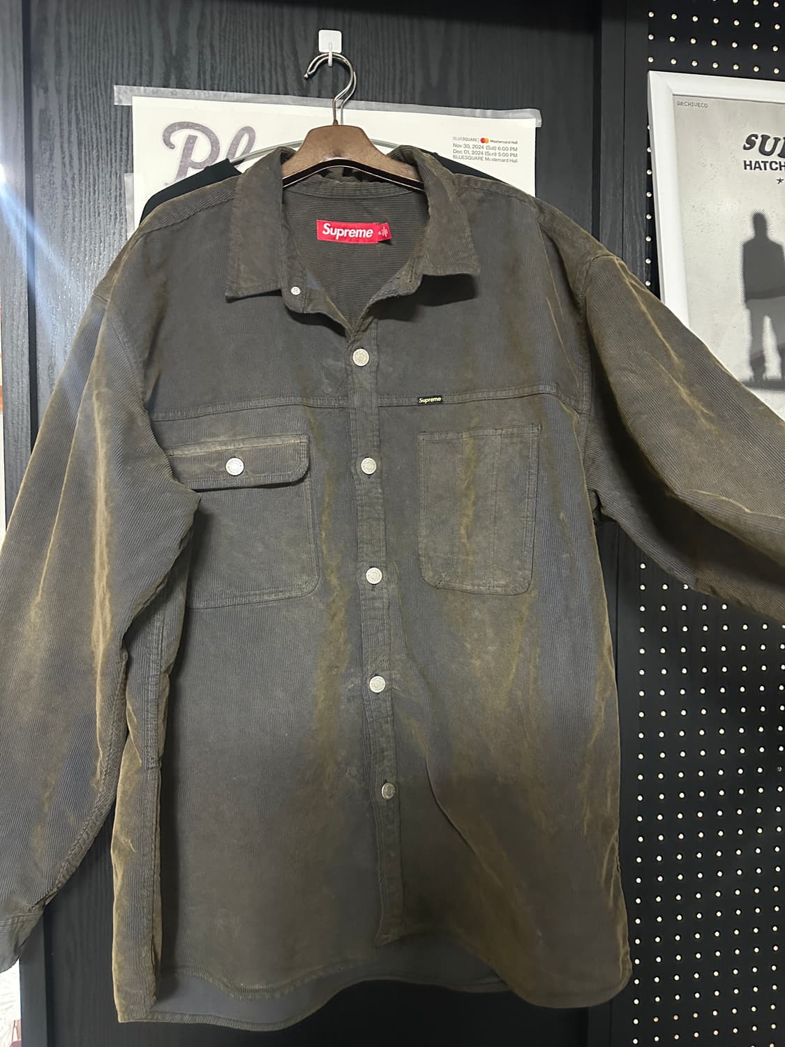 슈프림 코듀로이 셔츠 브라운 - 25 ss 상품이미지1