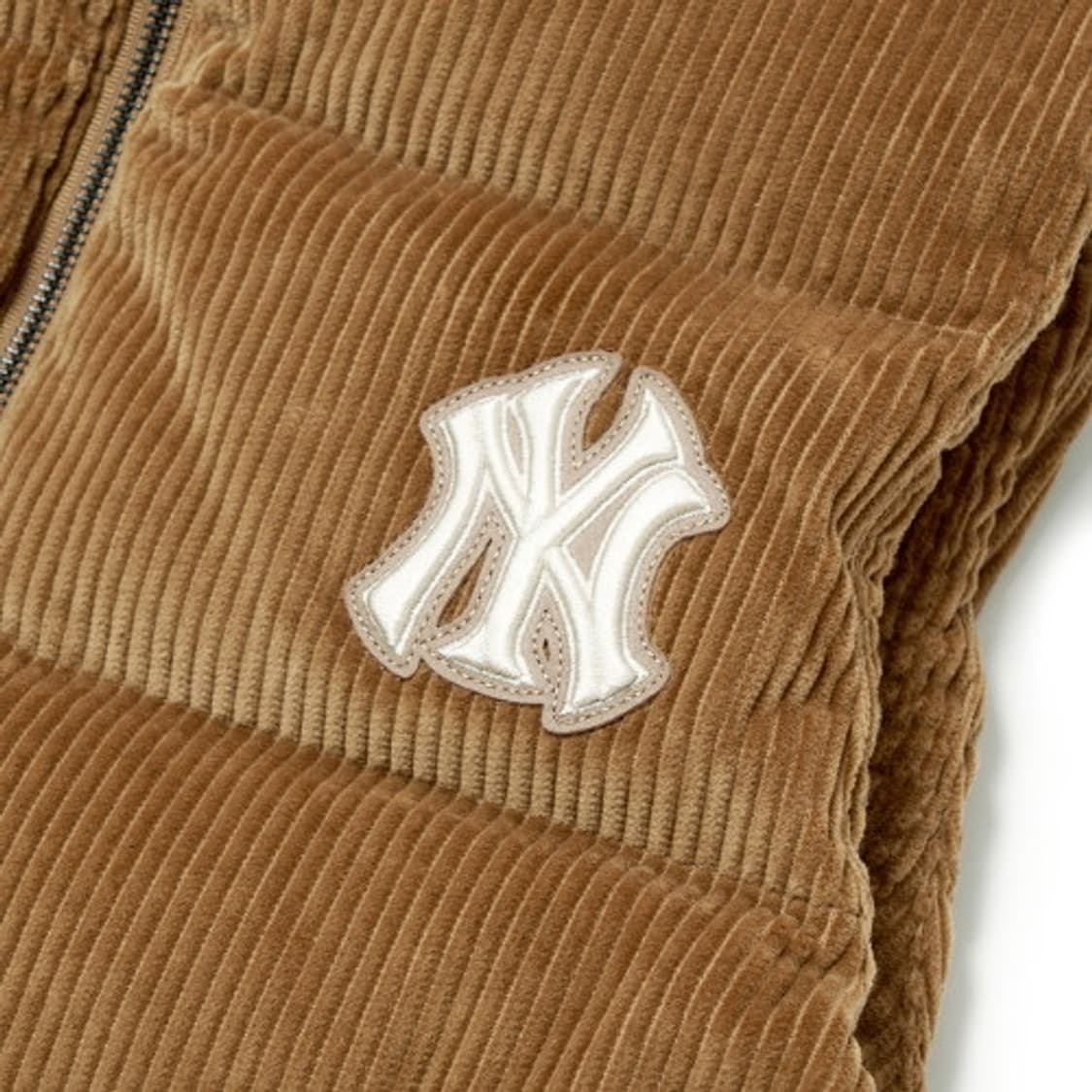 MLB 코듀로이 베이스 덕다운 베스트 패딩 조끼 브라운 XL 상품이미지3