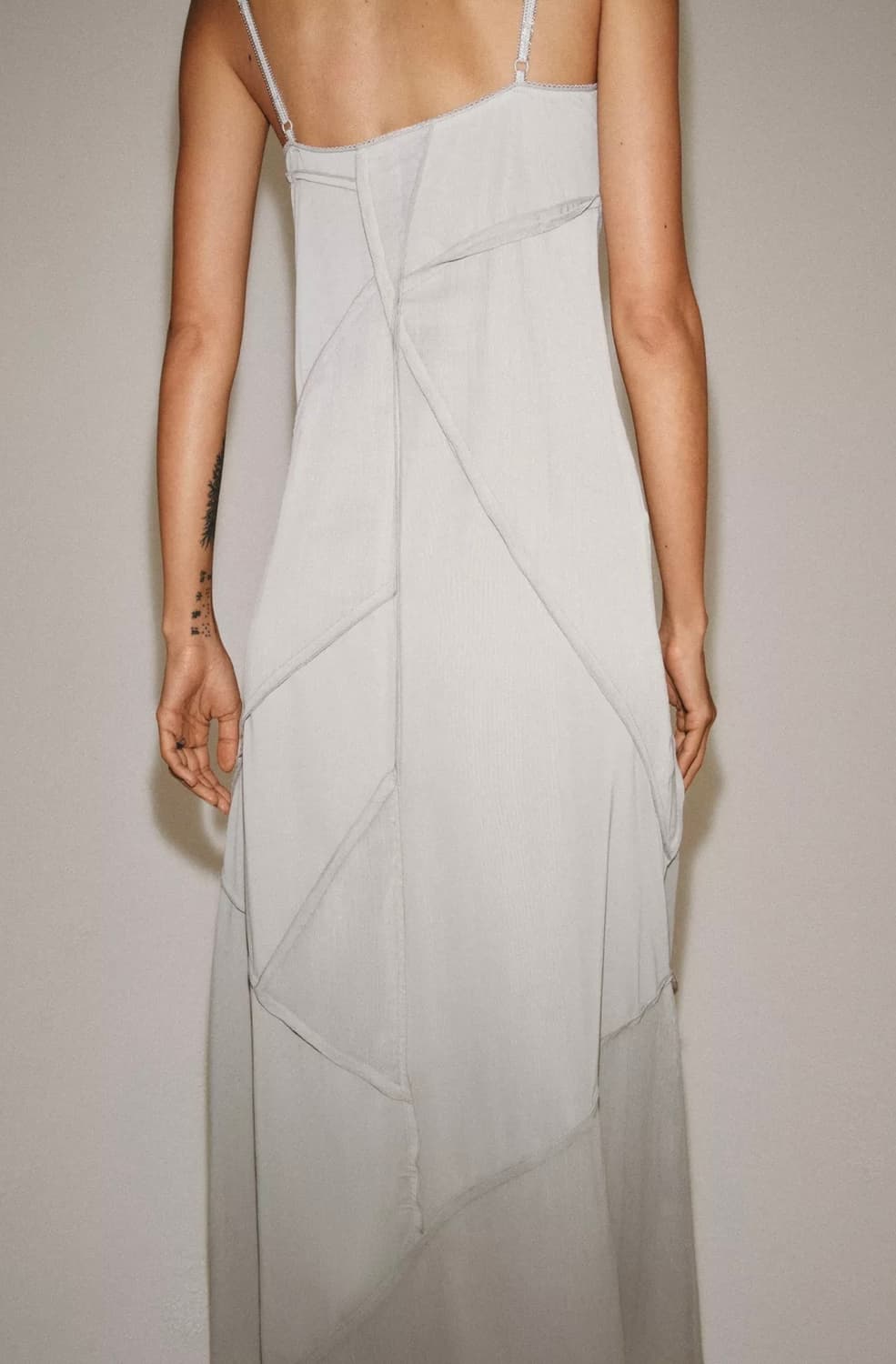자라 ZARA COMBINED MIDI DRESS 상품이미지4