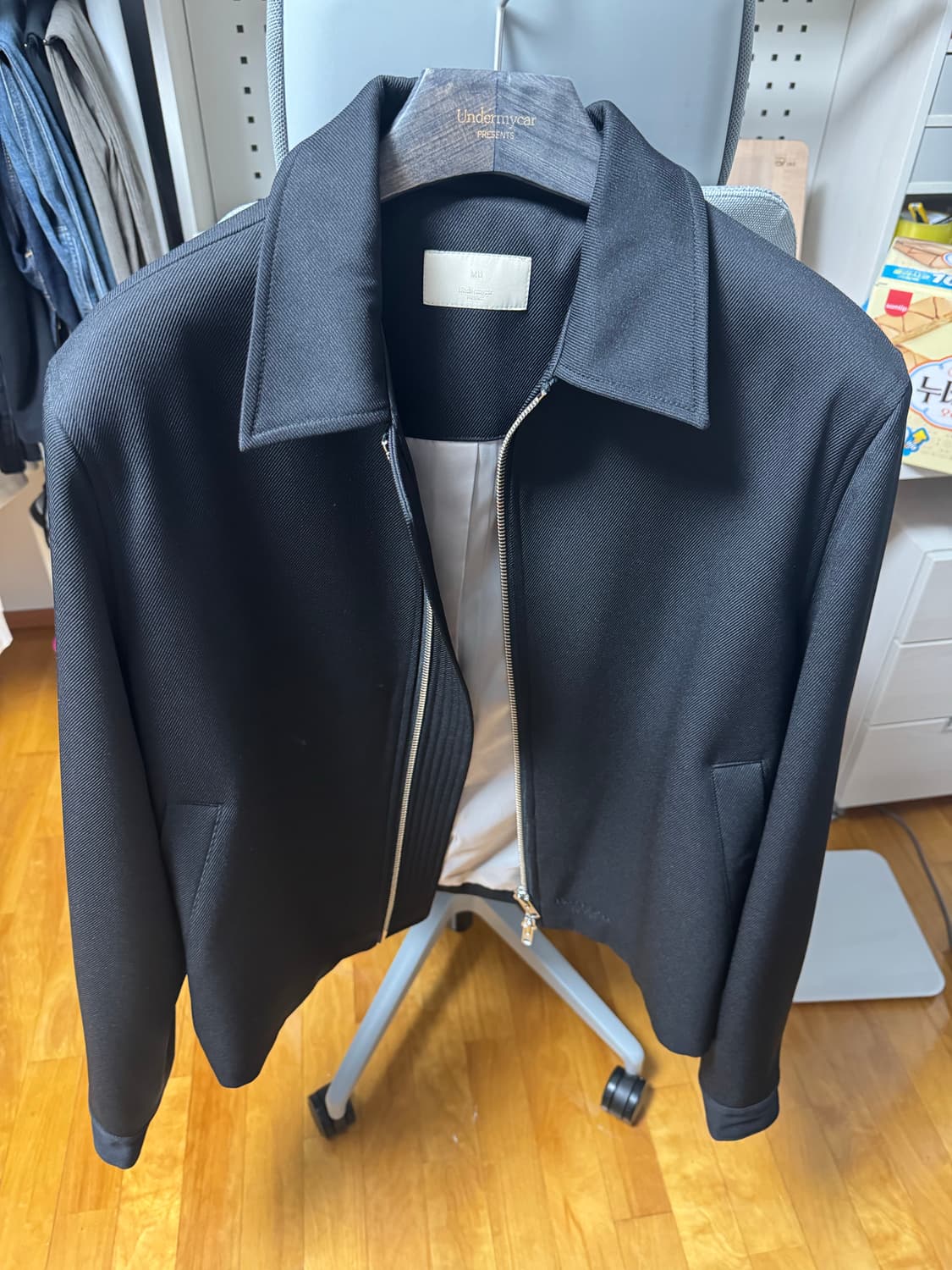 언더마이카 무.102 폴리 크롭 자켓 블랙 상품이미지2