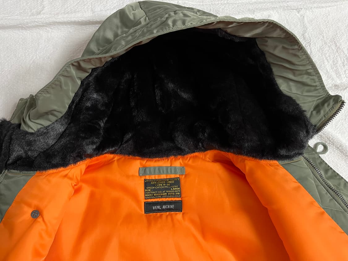 (L)버즈릭슨x빔즈x바이닐아카이브 N3B 자켓 파카 상품이미지10