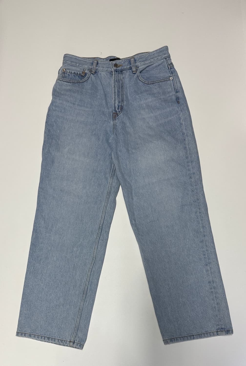 여성 오르 Orr 이쁜 연청 와이드 데님팬츠 L 상품이미지1