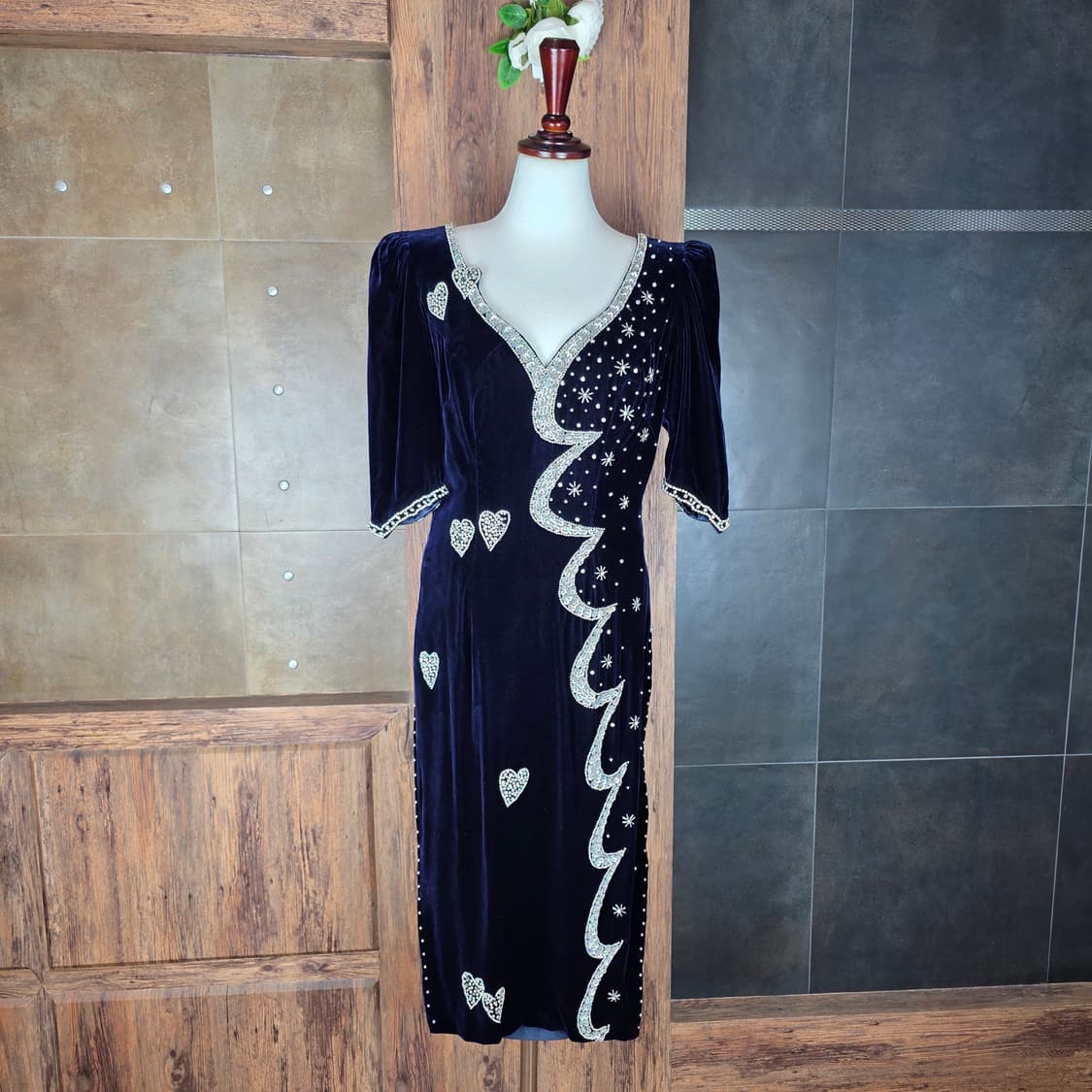 벨벳 스팽글 럭셔리 드레스  상품이미지2