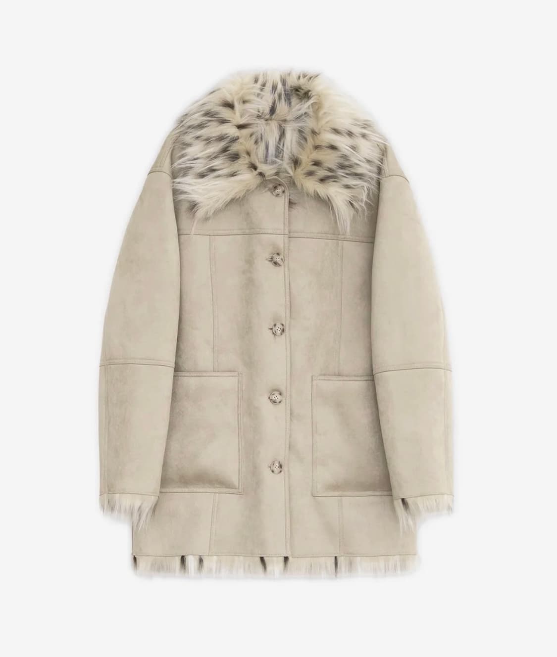 선번프로젝트 리버시브 퍼 무스탕 베이지 상품이미지4