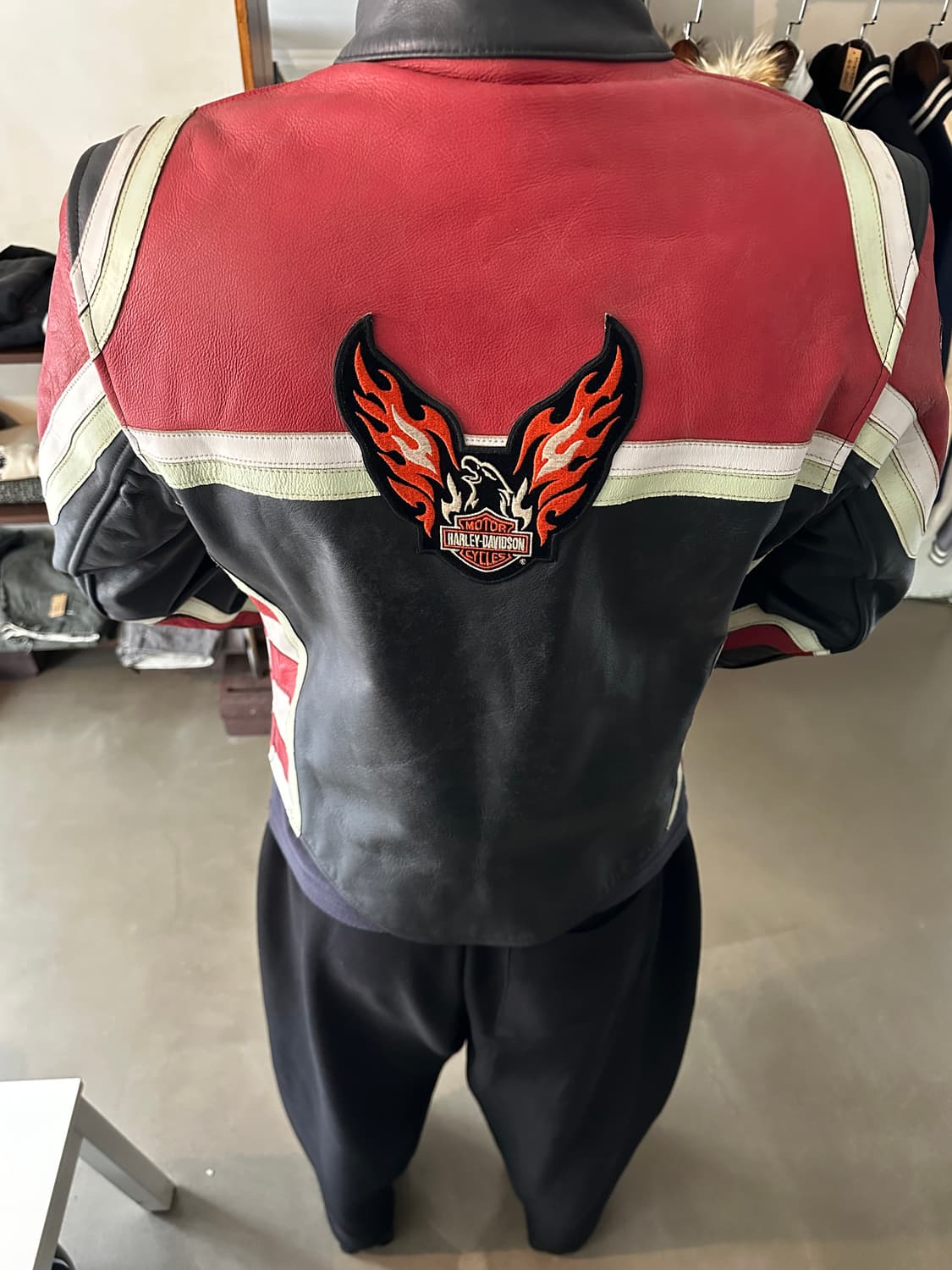 할리데이비슨 빈티지 레더 레이싱 자켓 상품이미지8