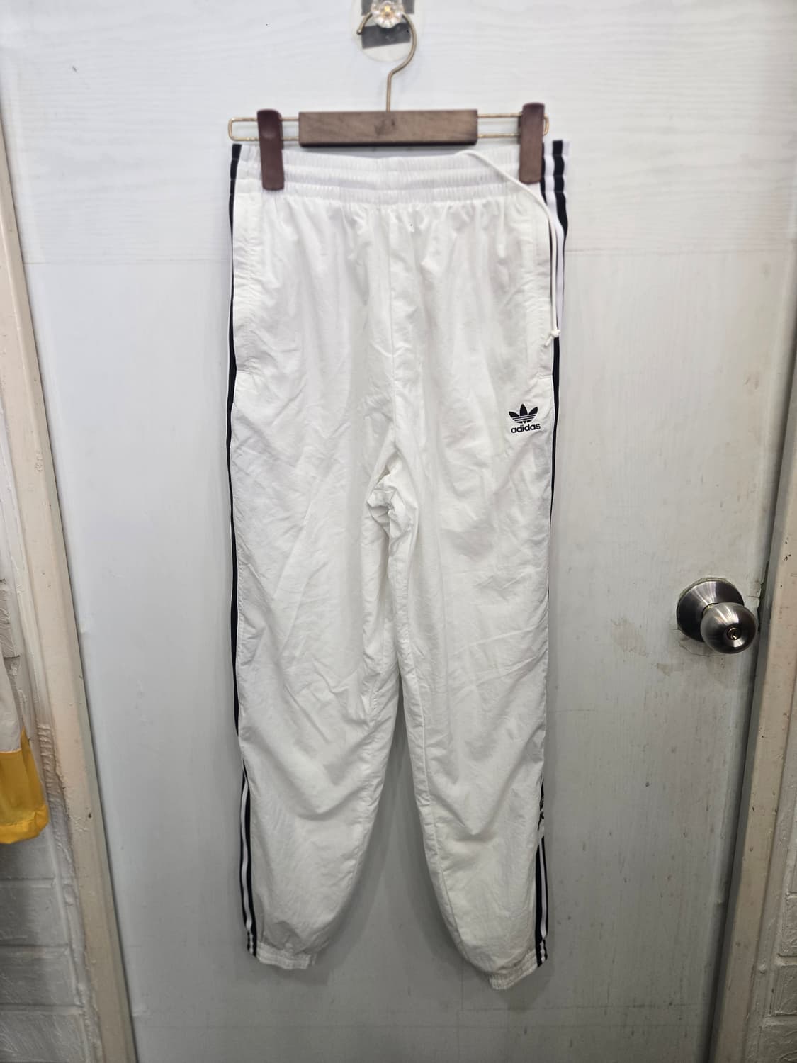 S,90 넉넉사이즈 )) adidas 아디다스 바지 ! 화이트 & 블랙 상품이미지1