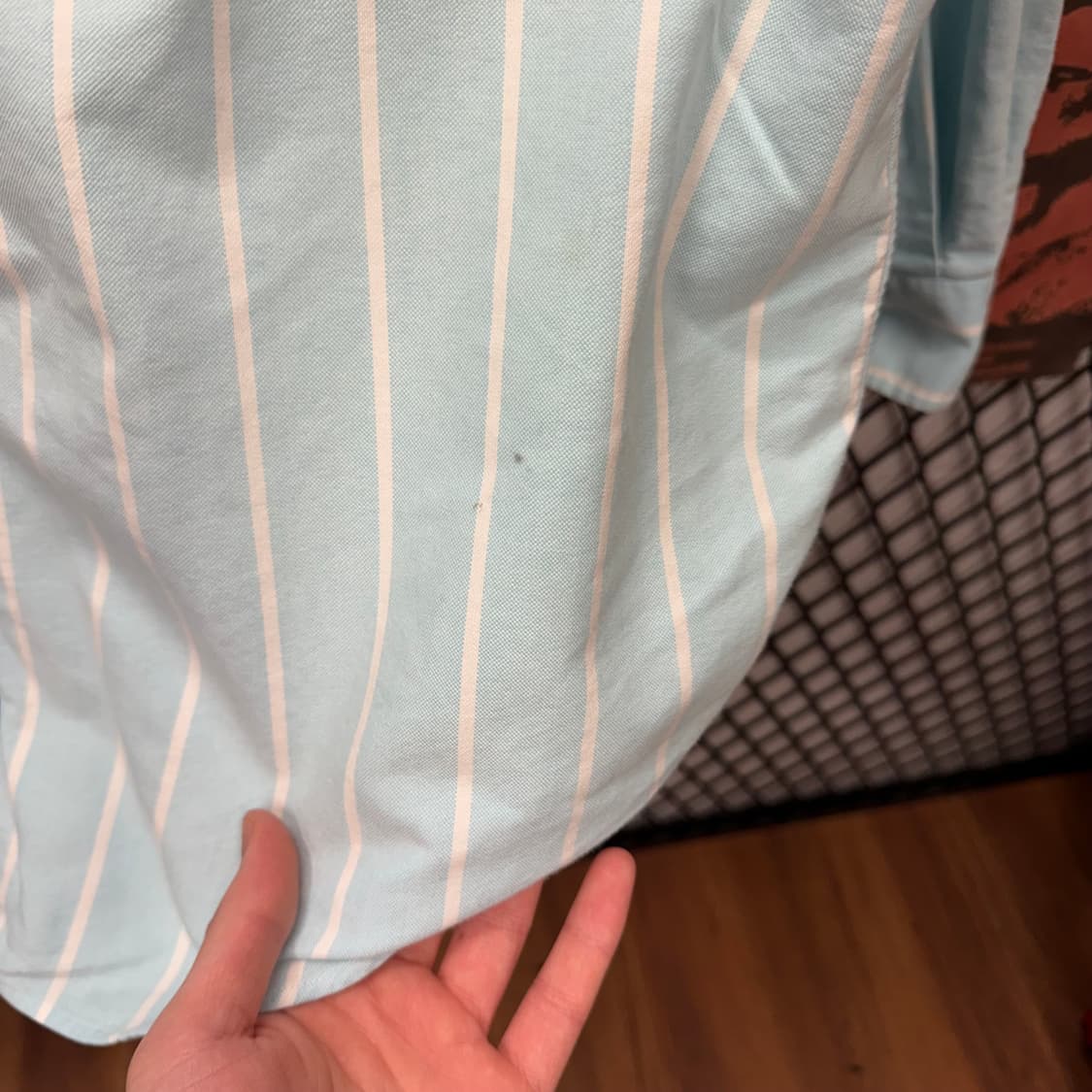 폴로 랄프로렌 스트라이프 긴팔 셔츠 멀티포니 로고 포인트 민트 상품이미지8