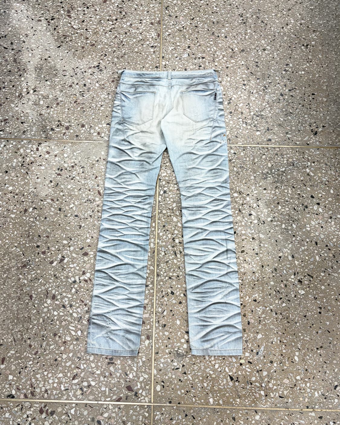 닐바렛 링클 워시 데님 팬츠 상품이미지2