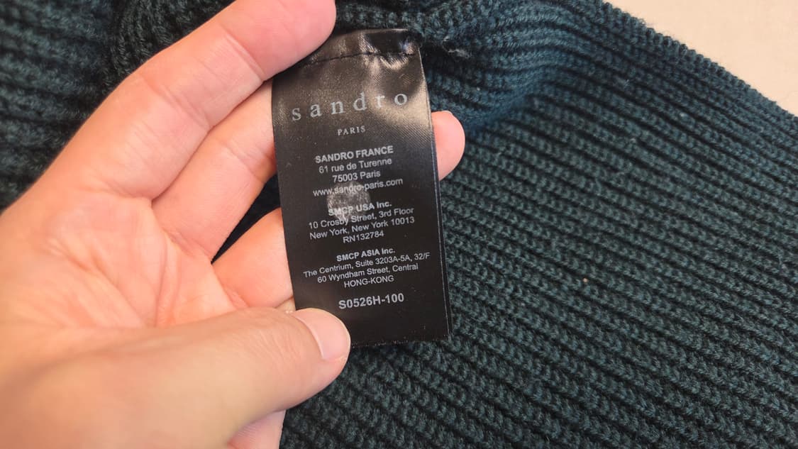 산드로  골지 크루넥 롱 니트 상품이미지4