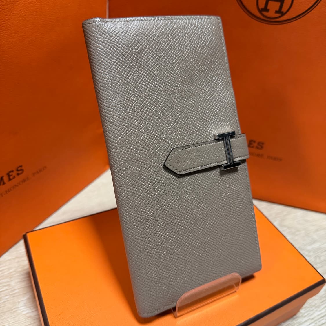 [S급/OS] 에르메스 베안 에토프 은장 장지갑 상품이미지2
