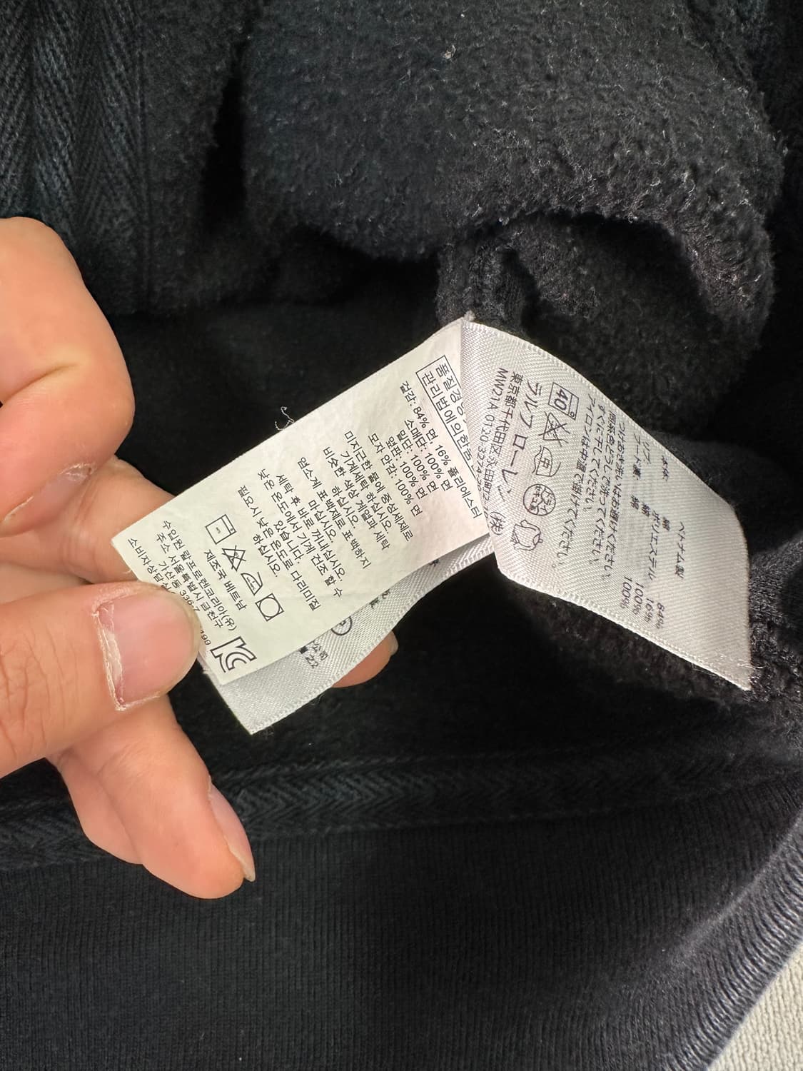 100 폴로랄프로렌 와플 블랙 후드집업 상품이미지6