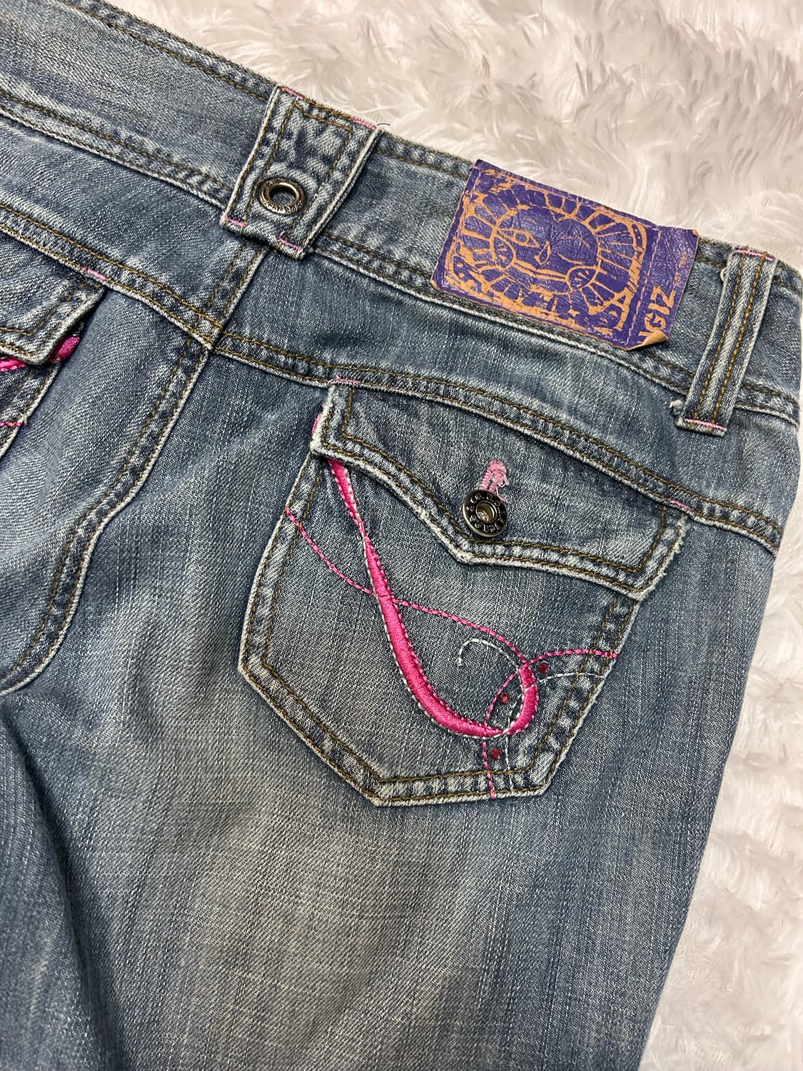 UGIZ bootscut back cubic denim pants 상품이미지4