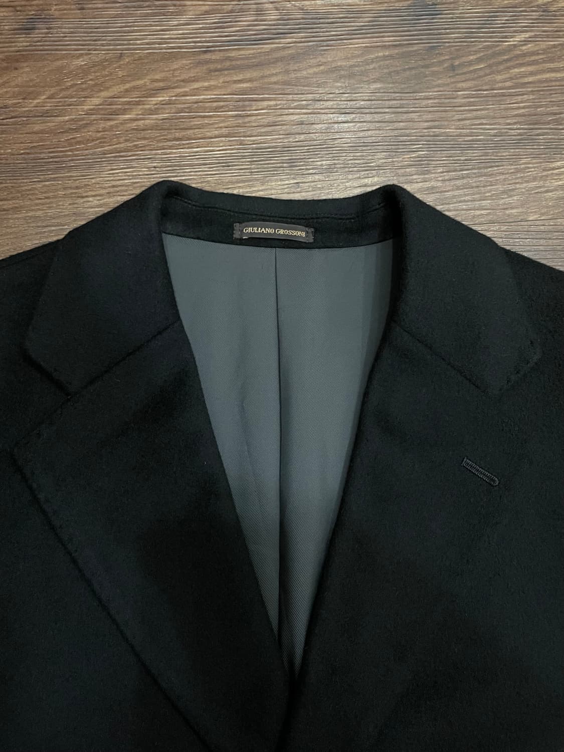 줄리아노 그로쏘니 울 캐시미어 앙고라 코트 블랙 상품이미지8