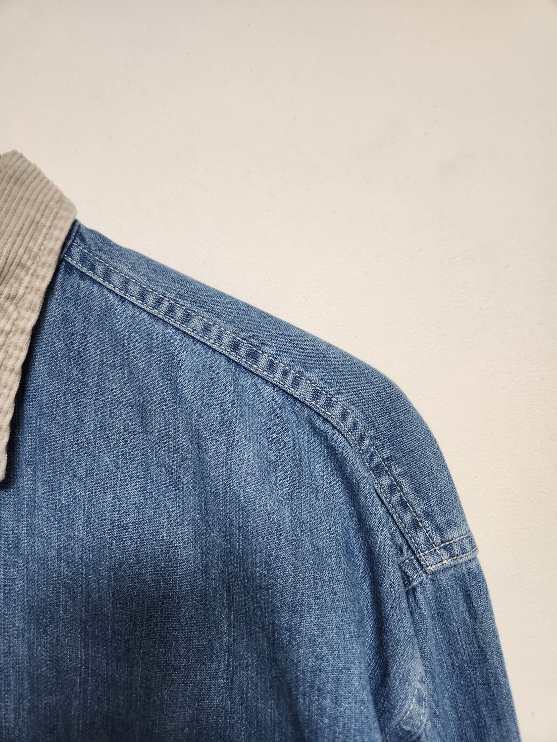 칼하트Carhartt 카라 배색 데님 셔츠 L - S191 상품이미지3