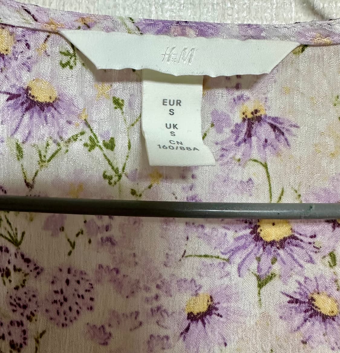 H&M 흐앤므 플로럴 랩 블라우스 S 상품이미지3