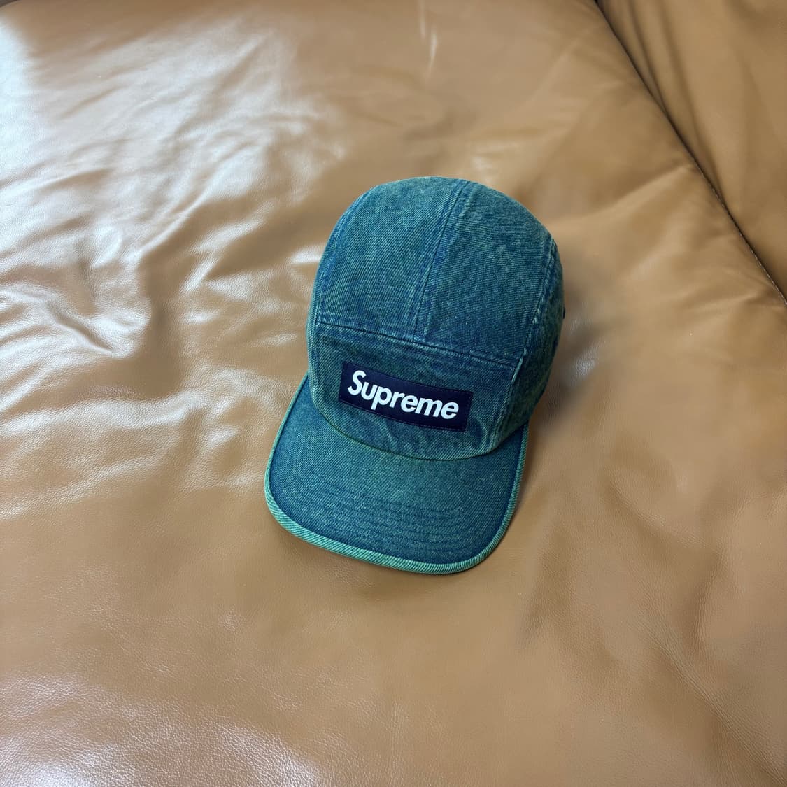 Supreme 슈프림 23ss 오버다이드 데님 그린 캠프캡 모자 상품이미지1