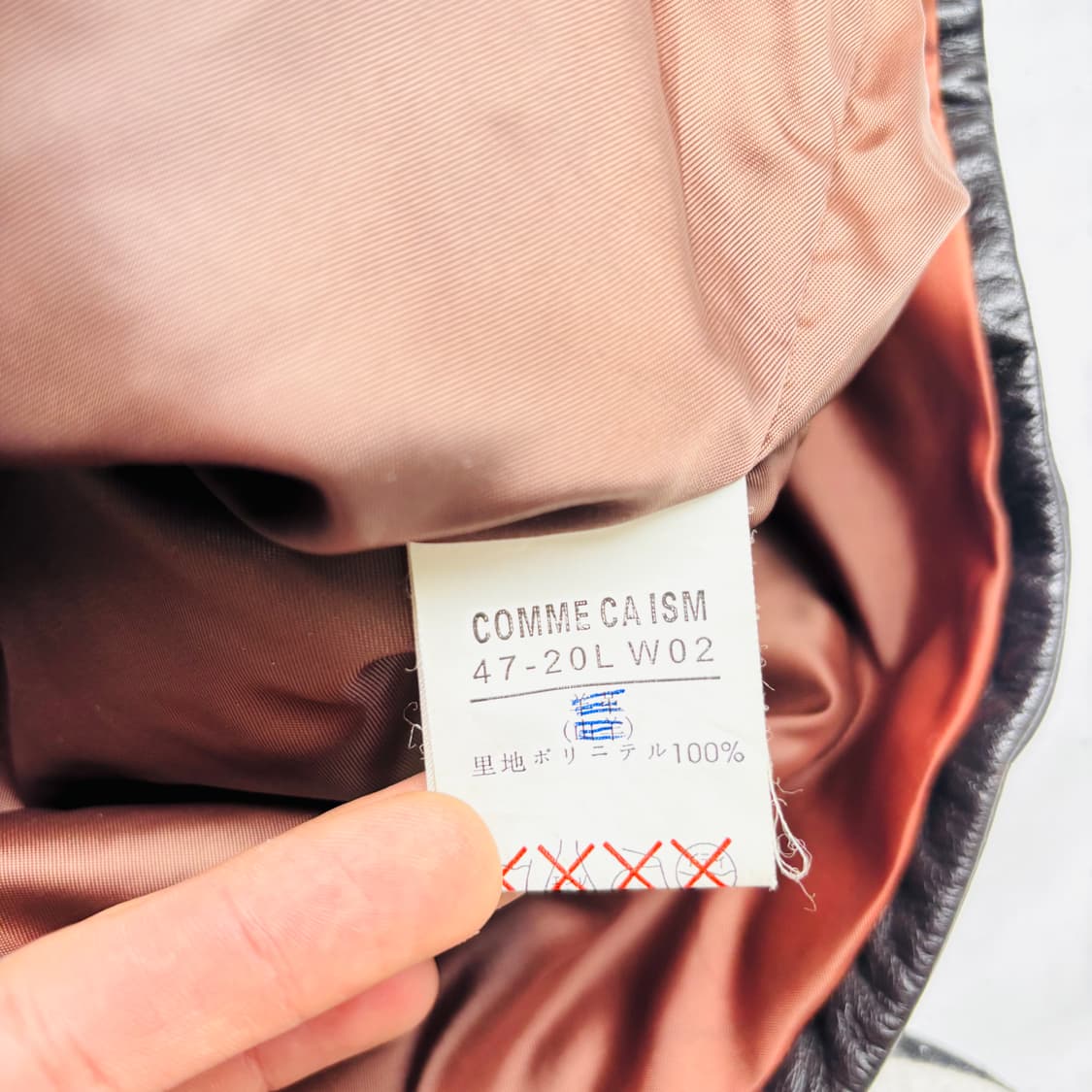 콤사 이즘 브라운 램스킨 레더 자켓 L 상품이미지8