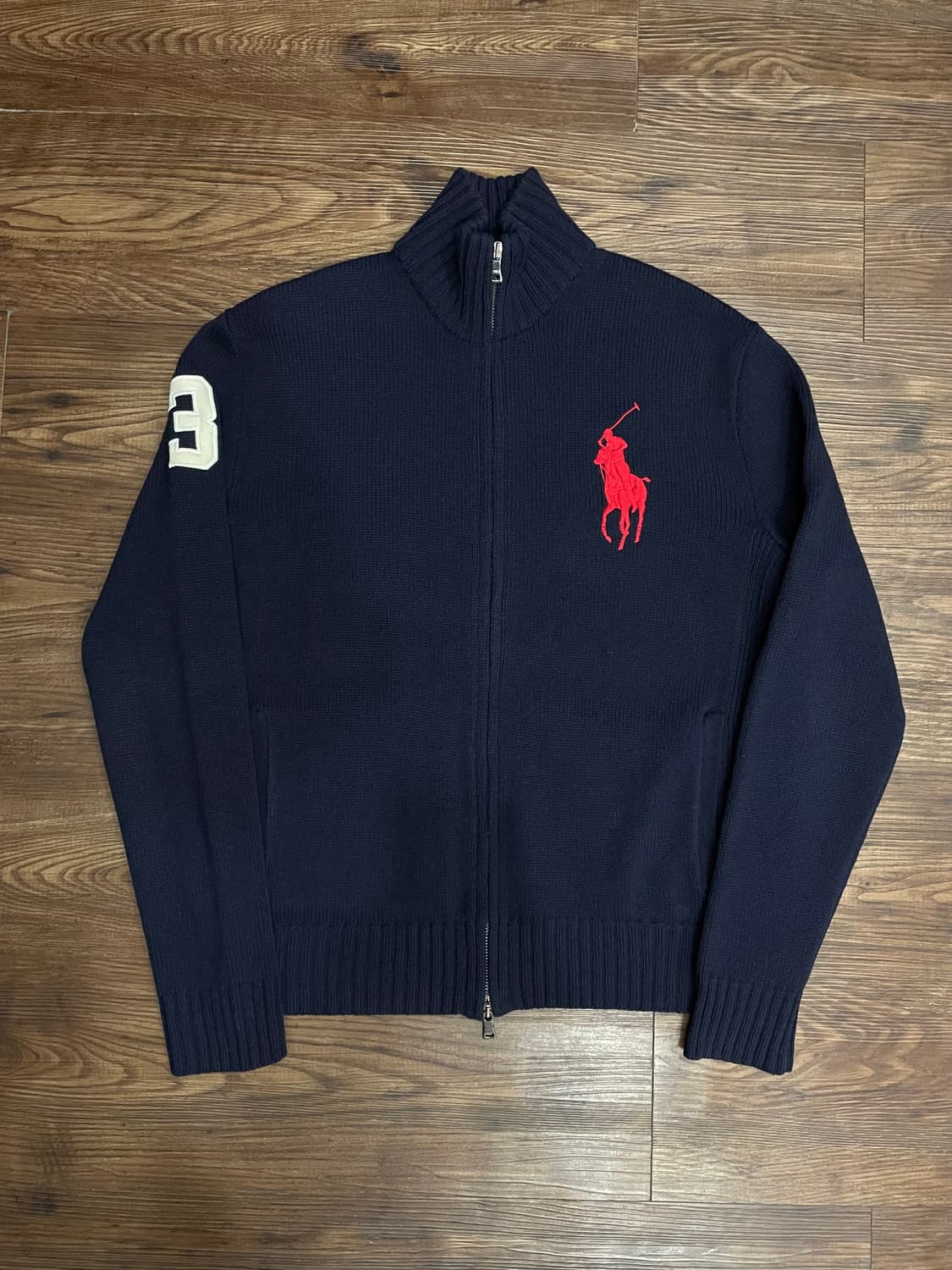 폴로 랄프로렌 빅포니 램스울 집업 자켓 네이비 상품이미지3