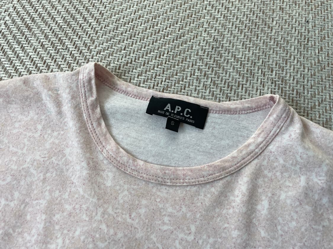 A.P.C 아페쎄 핑크 반팔티셔츠  상품이미지2