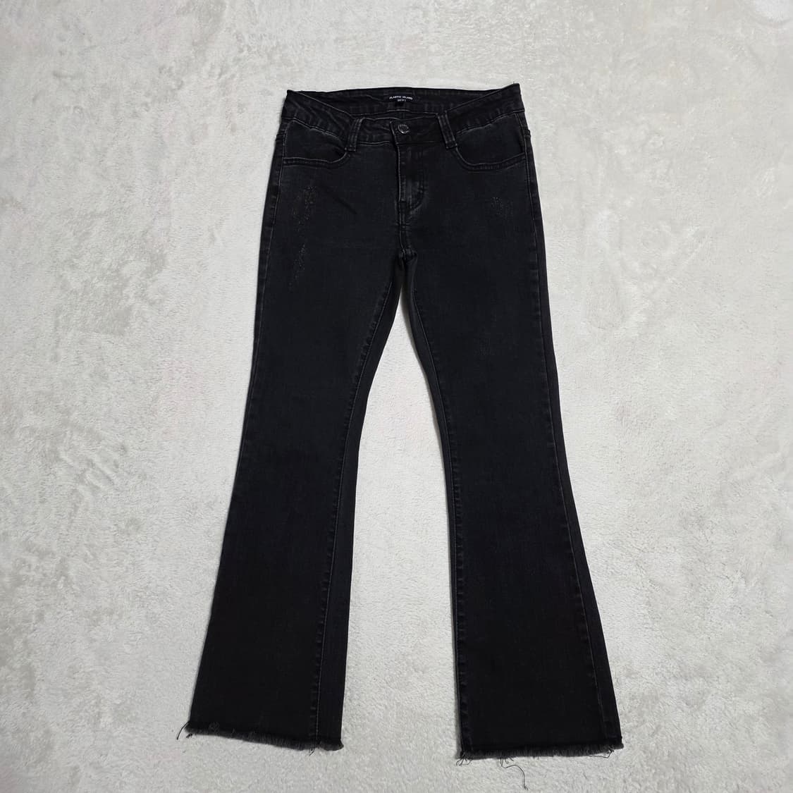 (XS)여성 플라스틱아일랜드 부츠컷 블랙 데님 팬츠 상품이미지1