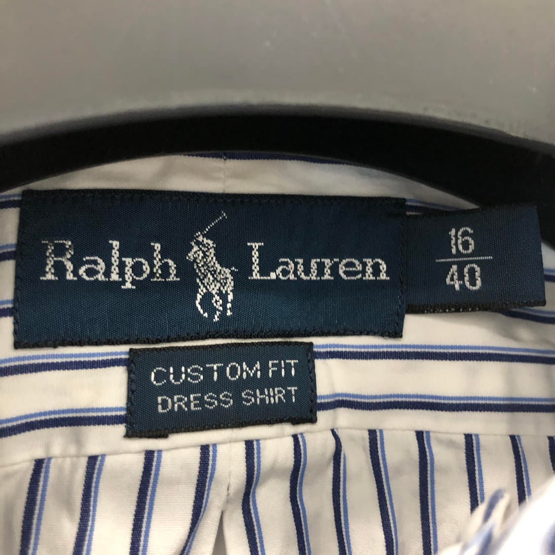 폴로 랄프로렌 커스텀핏 블루 반팔셔츠 95 상품이미지5