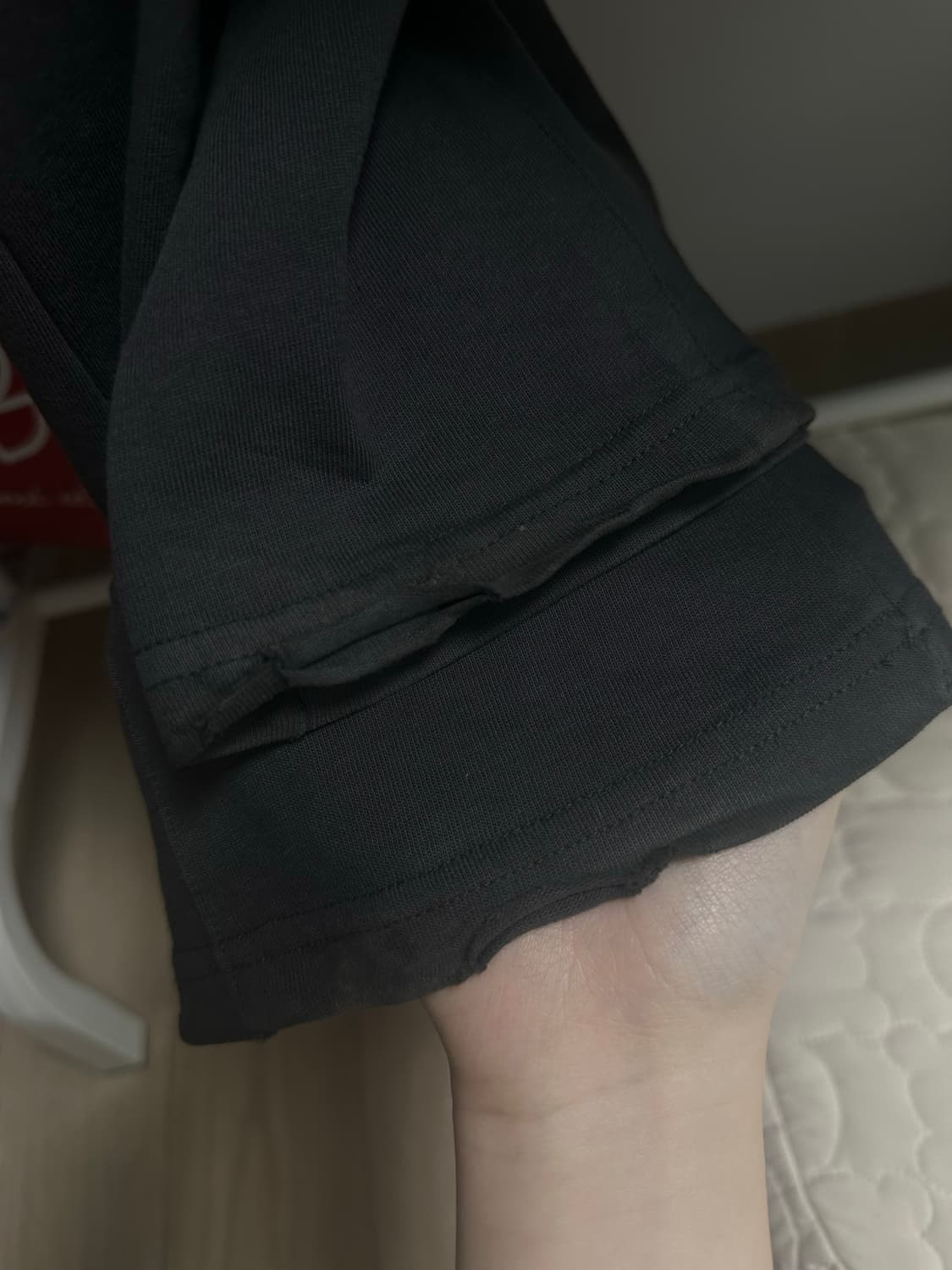 노컨텐츠 셔링 스커트 + 팬츠 세트 차콜 상품이미지2