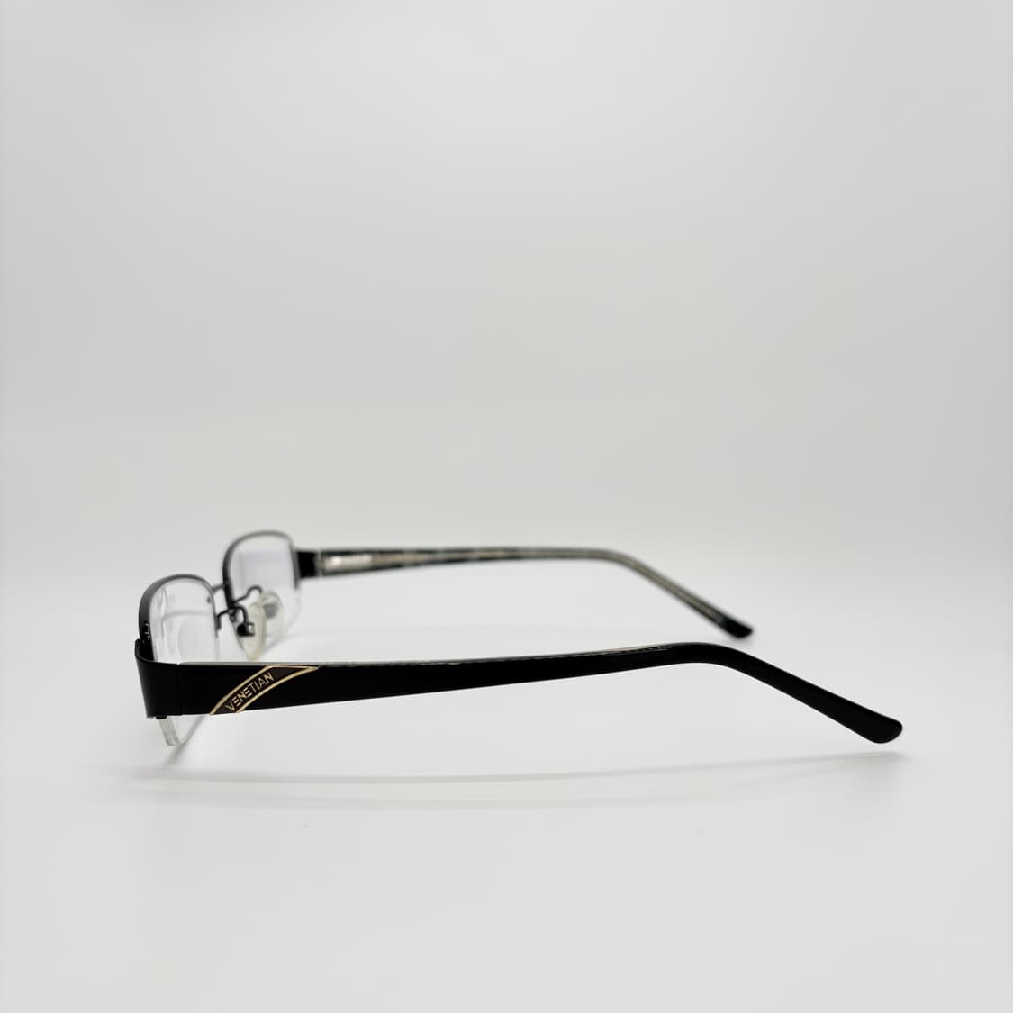 VENETIAN 블랙 직사각 반무테  상품이미지4