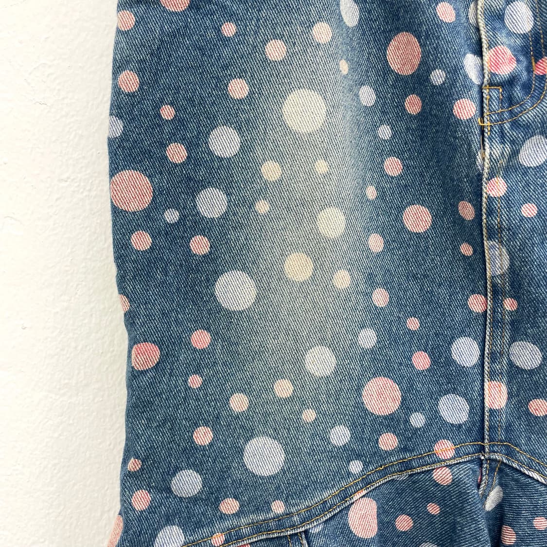 Polka dot denim mermaid skirt 상품이미지3