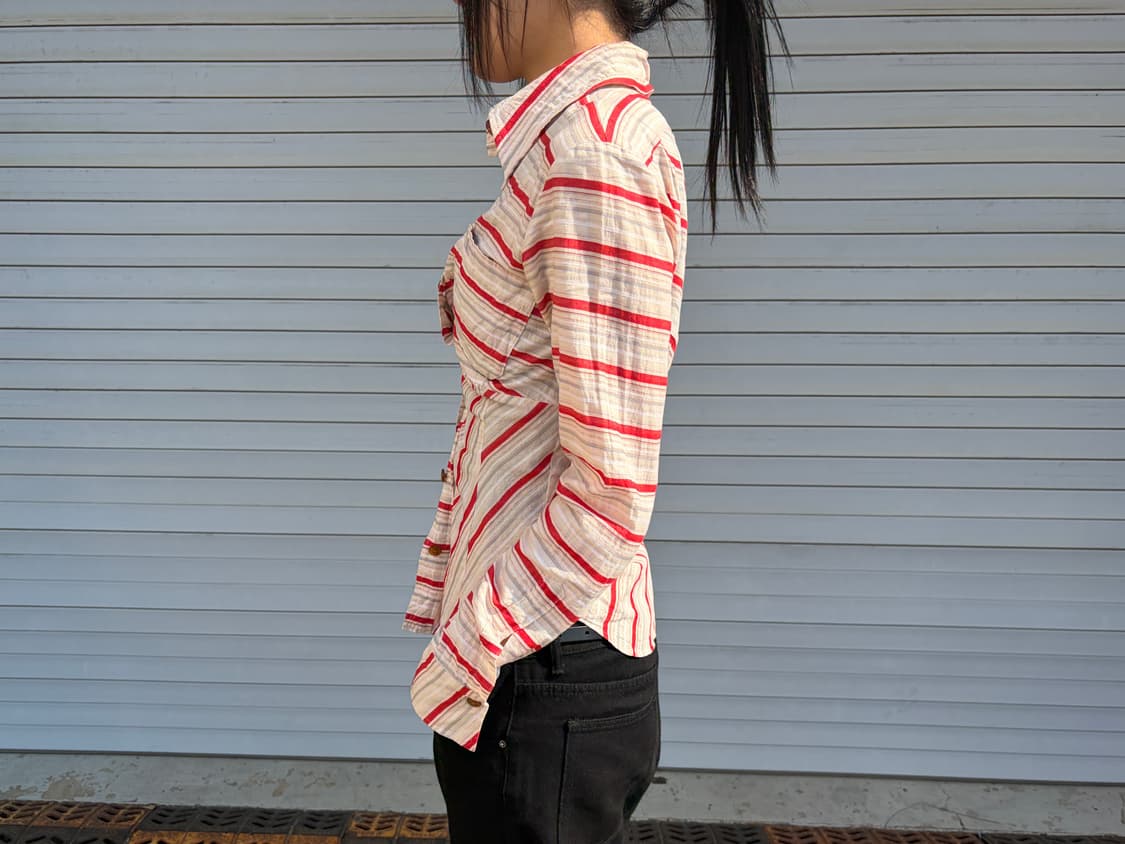 비비안웨스트우드 비대칭 스트라이프 셔츠 상품이미지4