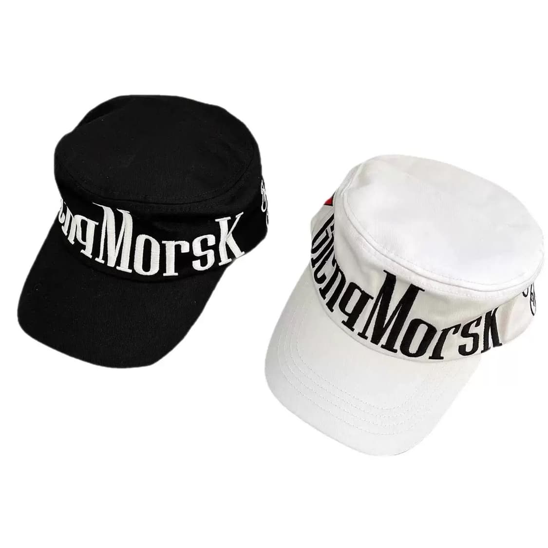 오피움 스타일 자수 캡 (블랙/화이트)  상품이미지7