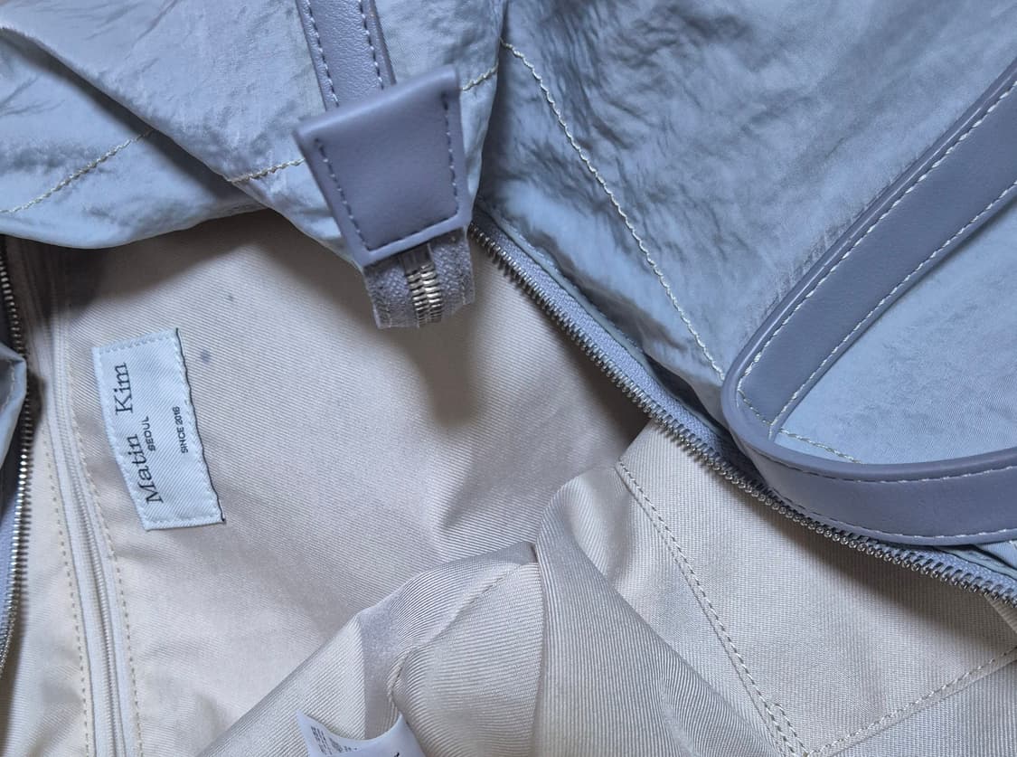 마뗑킴 나일론 패브릭 쇼퍼백(라이트그레이) 상품이미지10