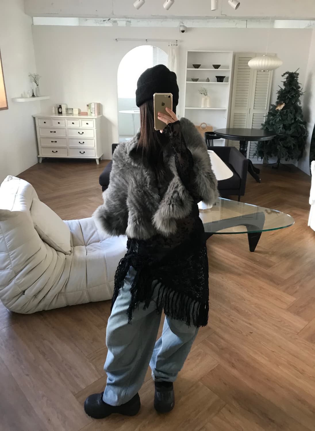 vintage rabbit fur shawl 상품이미지4