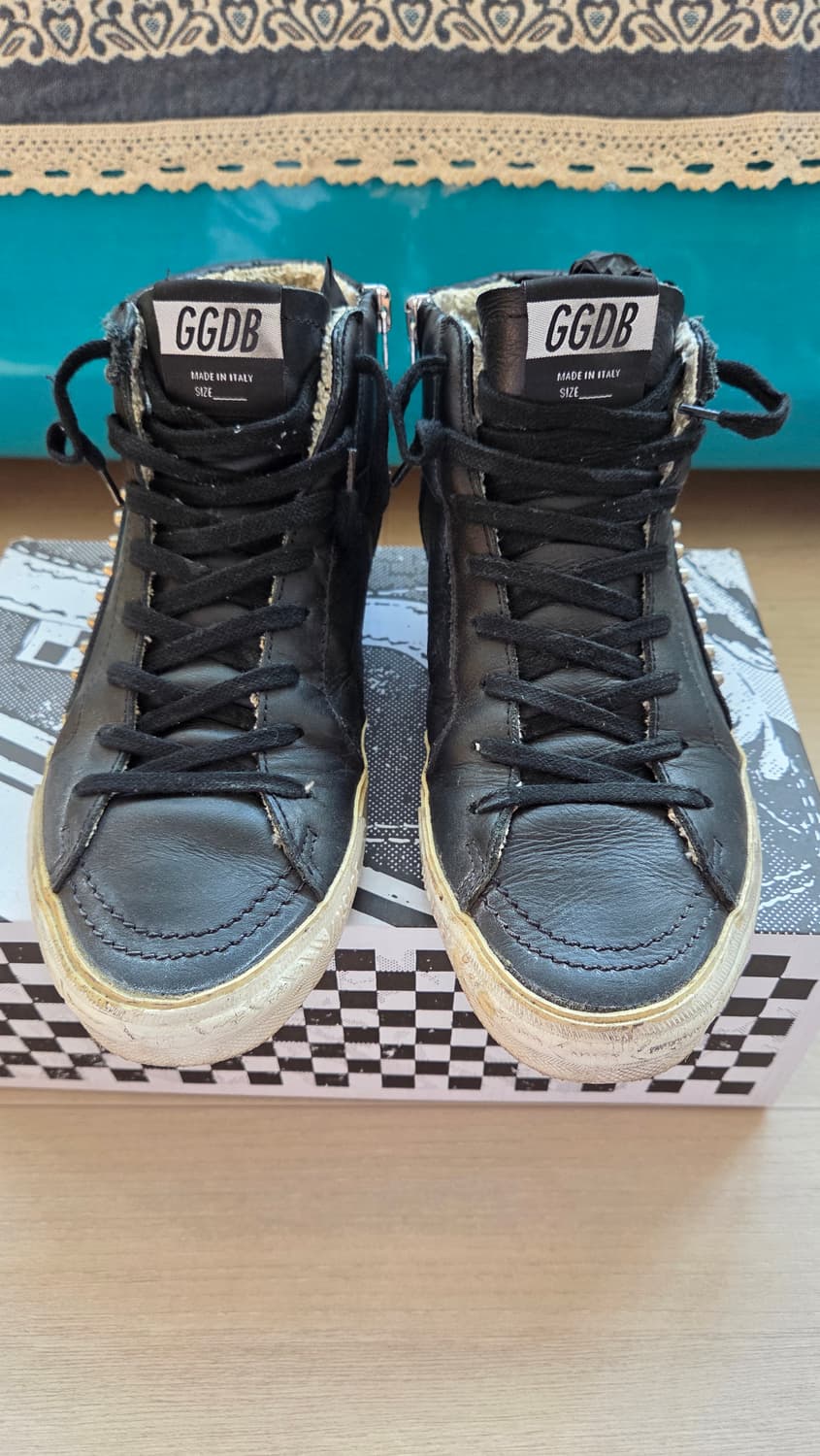 골든구스 슬라이드 드스트레스드 스터드 하이탑 38 상품이미지1