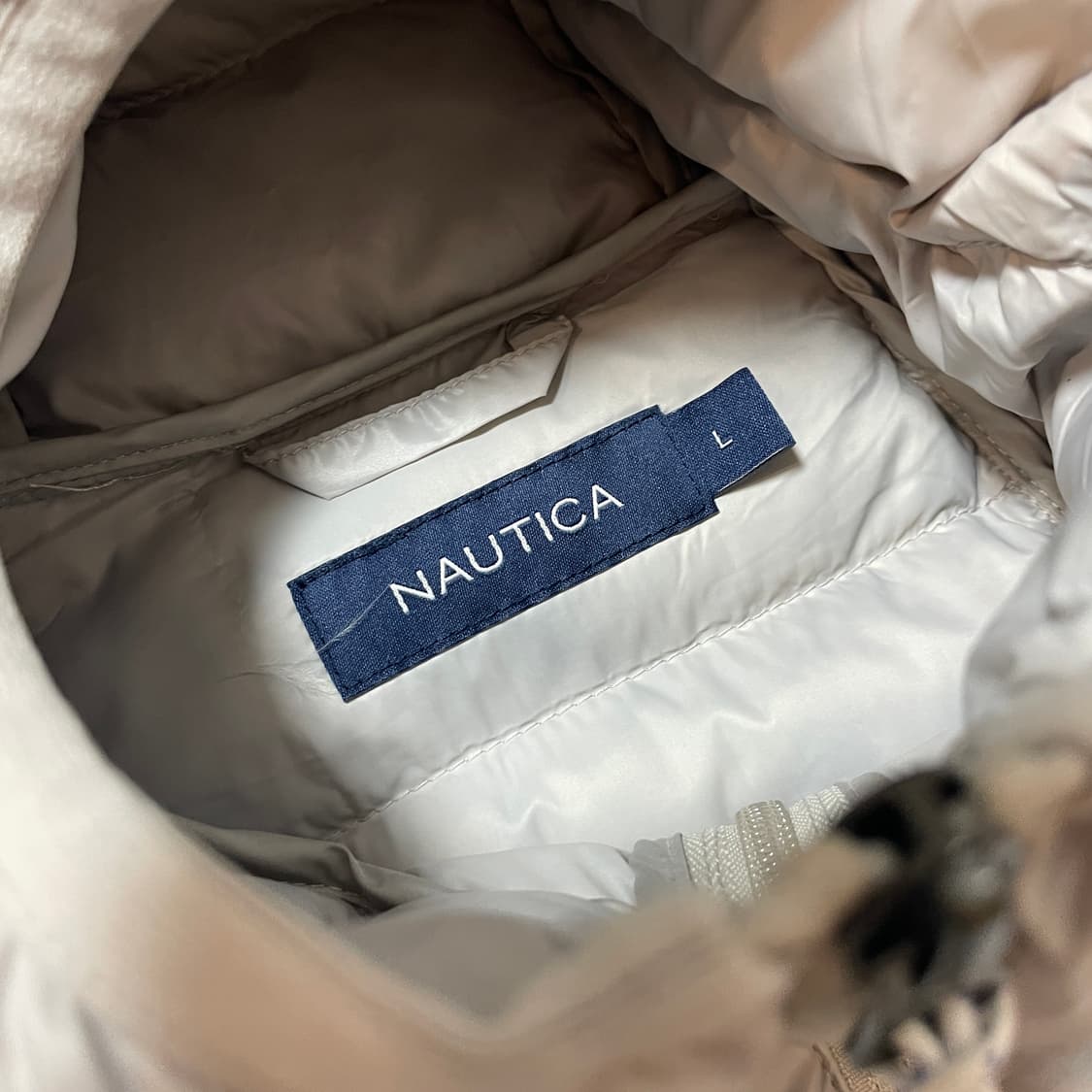 노티카 경량패딩 세일링 후디드 다운 자켓 라이트베이지 상품이미지3