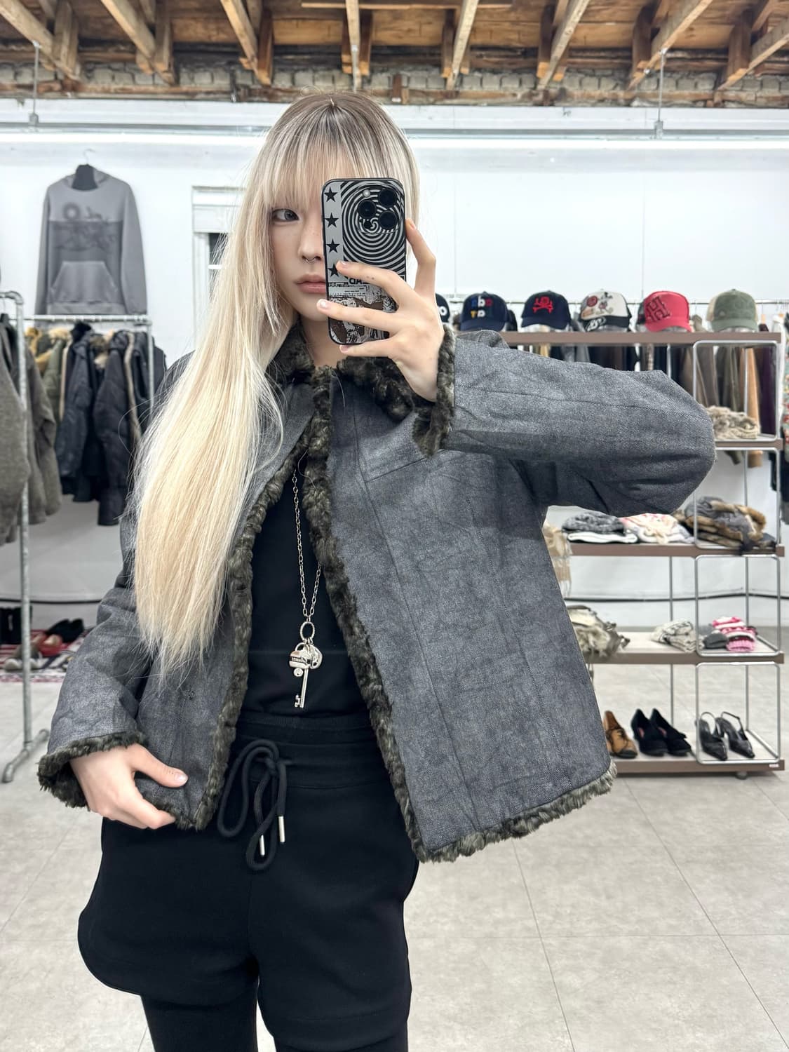 Stencil 퍼 트리밍 자켓 상품이미지9