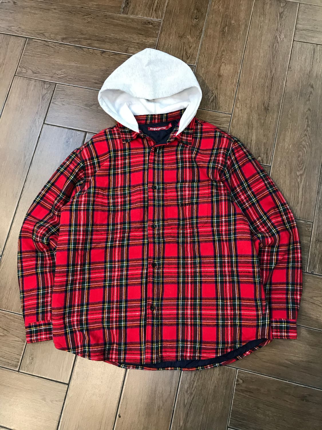 Supreme Tartan Flannel Hooded Shirt 상품이미지6