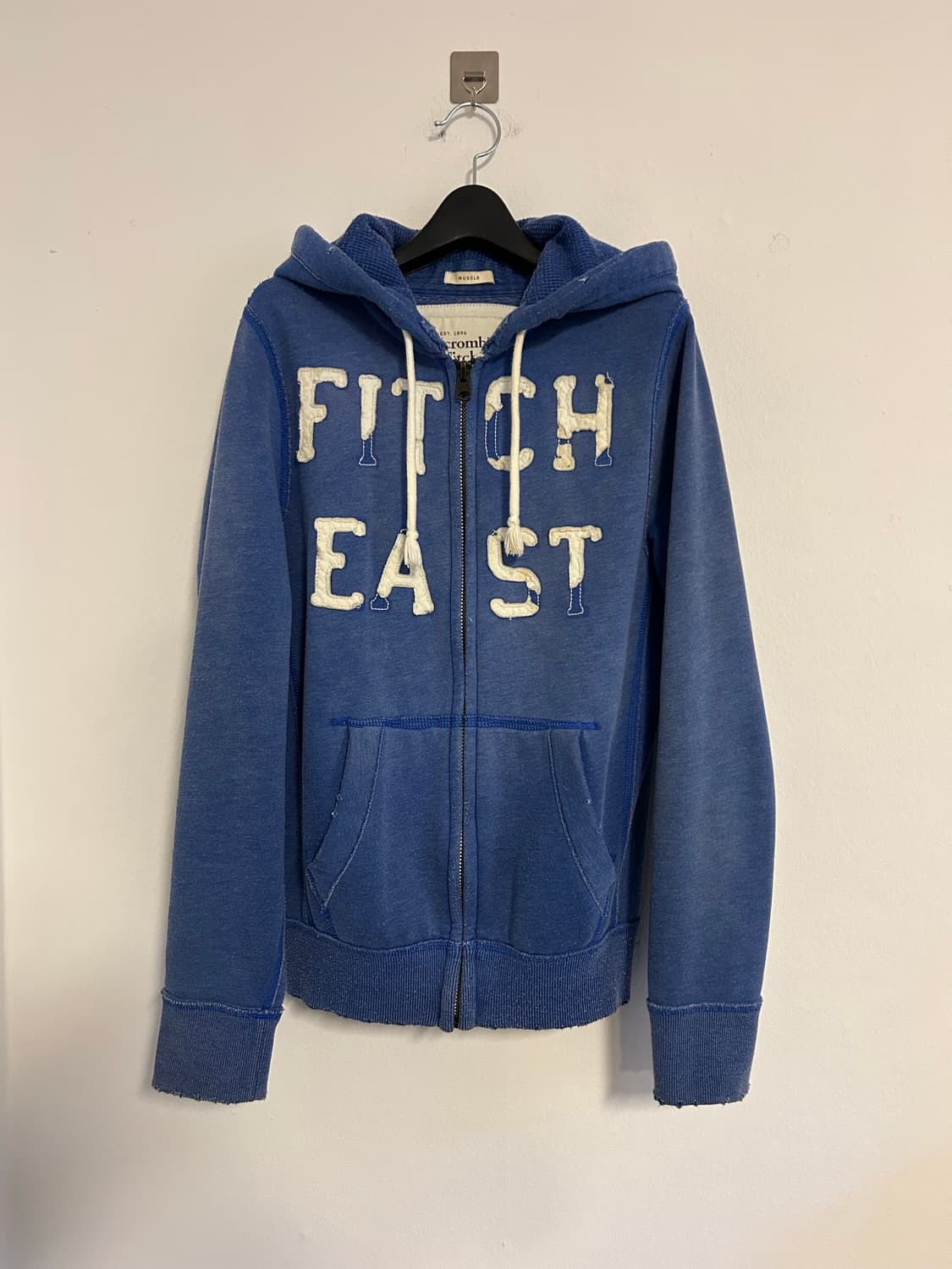 아베크롬비 블루 레터링 후드집업 상품이미지1