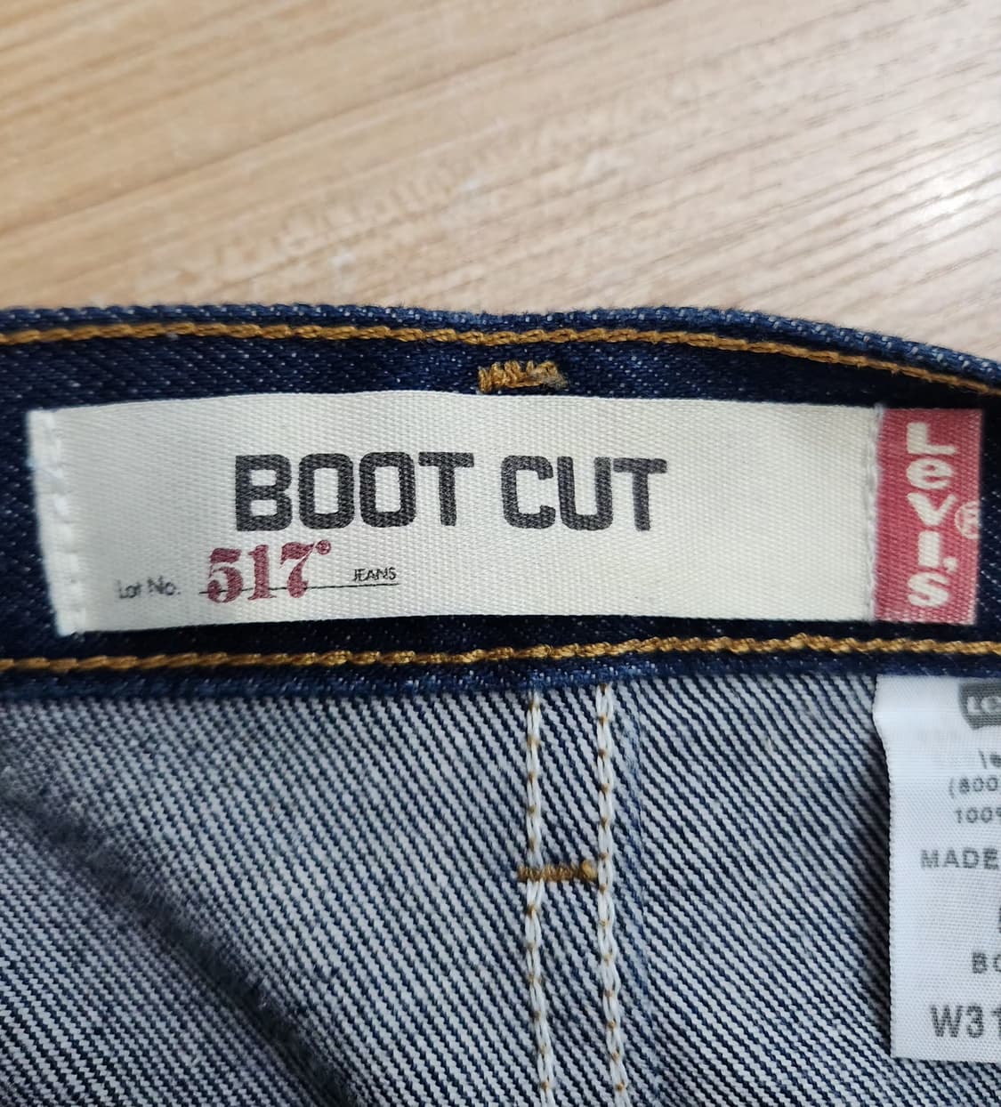 리바이스 32인치 부츠컷청바지 517청바지 상품이미지3