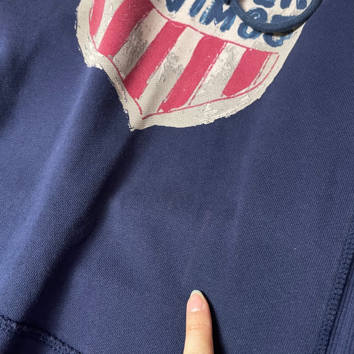 타미힐피거 네이비 90s 빈티지 롱 후드티 M 상품이미지4