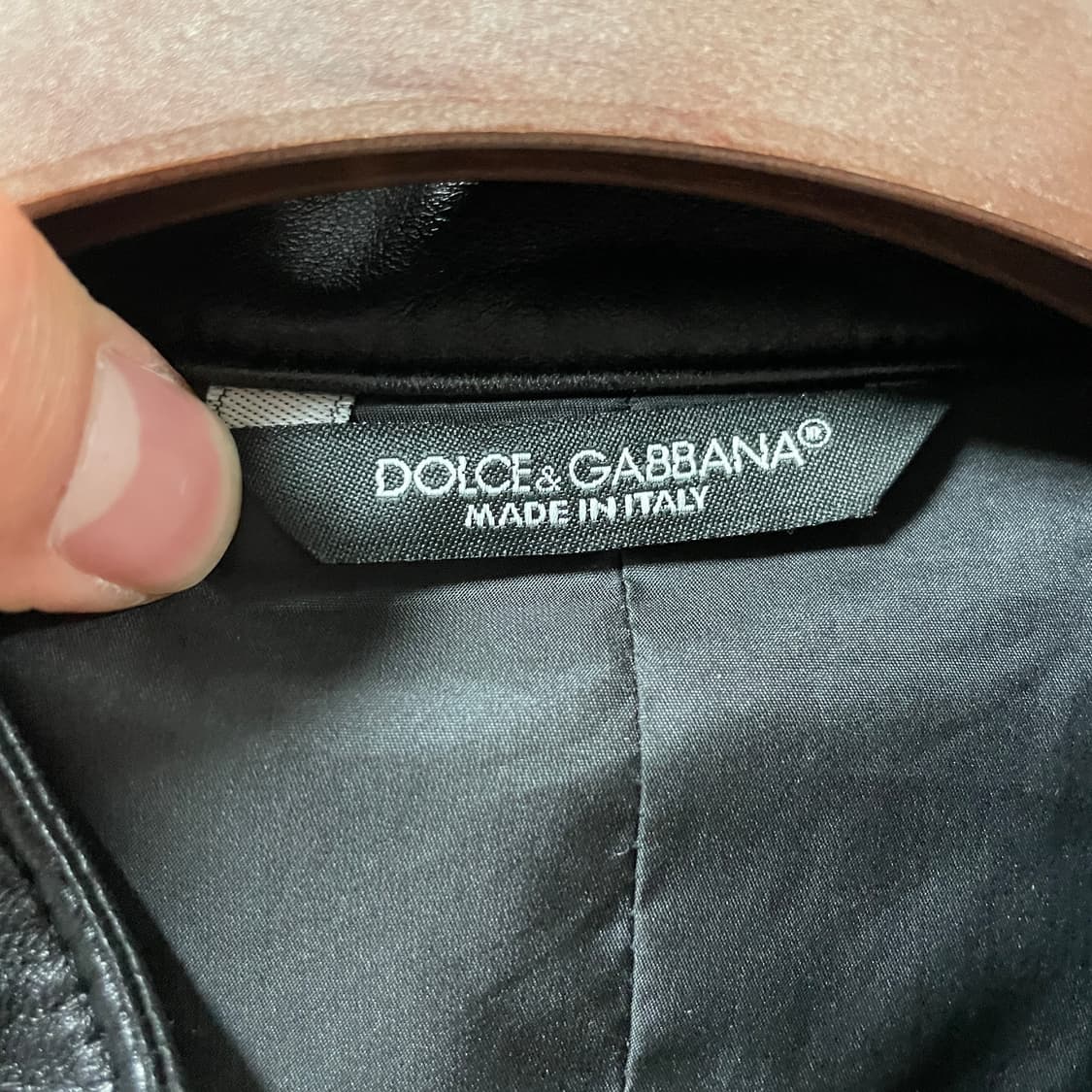 50 돌체앤가바나 램스킨 패치 나일론 자켓 상품이미지5