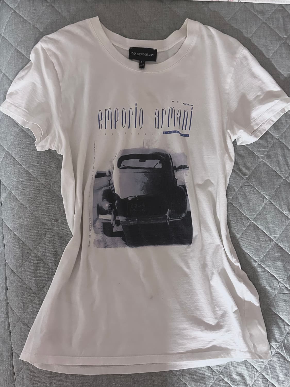 엠포리오 아르마니 프린팅 코튼 반팔티셔츠 반팔슬리브 상품이미지1